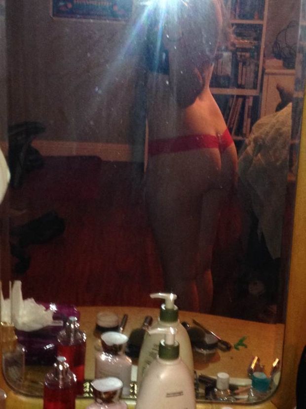 Alicia showing off her tight ass in panties