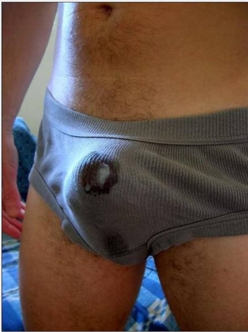 Submissive after creaming himself