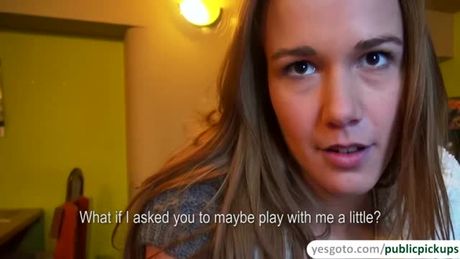 Hot Dominika wants to do modeling and she agrees with the test which is public nudity and sex in exchange of cash