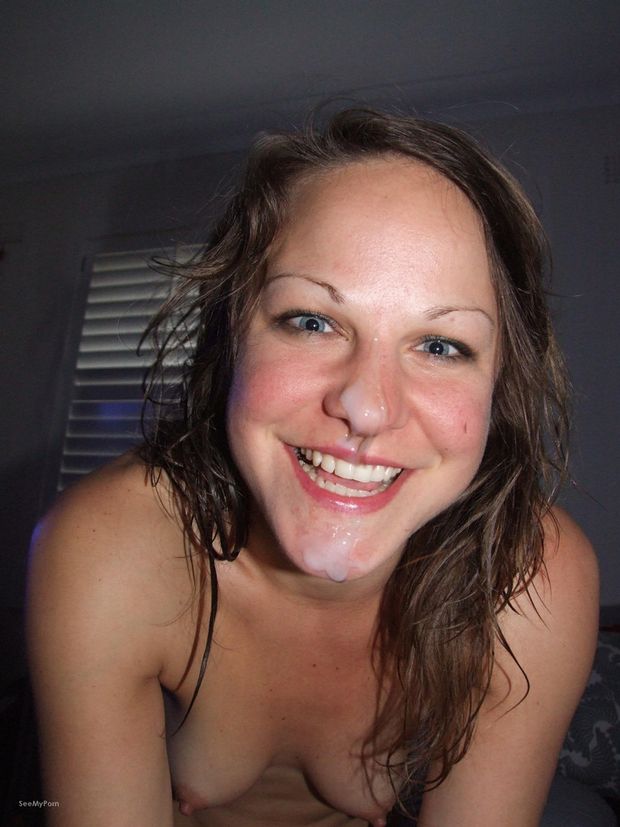 Taking a big facial with a smile