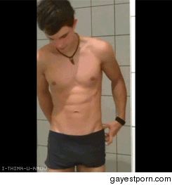 Taking off his shorts