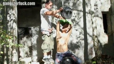 Mira is tied, his clothes are torn.