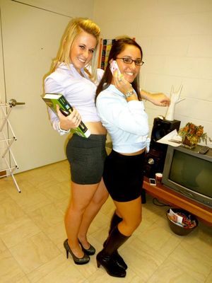 Babes in short skirts