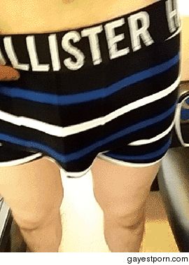 Pulling my Hollisters down P gif