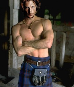 You don't see that every day --- A Blue Kilt!