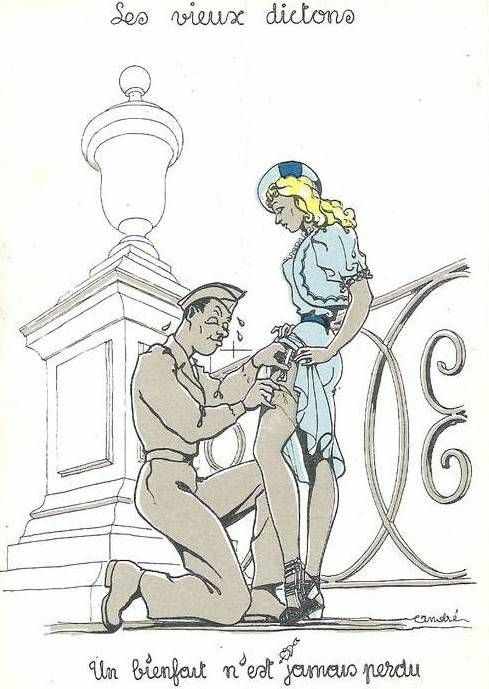 Allow me, Madam--you've come undone.