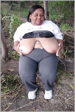 Granny Show Her Big Breast Outdoor