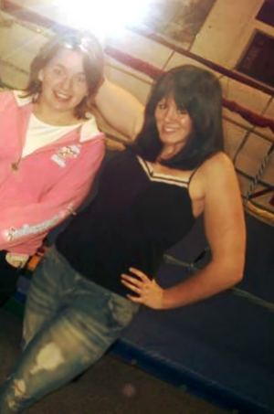 Slut Kacy and Pamela at the gym selfshot