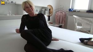 German Mature Masturbation - Very Sexy Skinny German Grandma Masturbating
