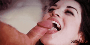 hot load on her tongue