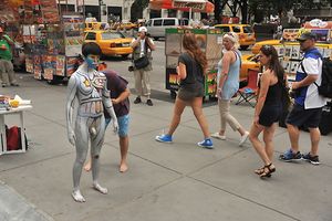 Public nude body painting in Manhattan making the ladies’ heads turn.
More CFNM @  post Public nude body painting in Manhattan making the ladies’&#8230; appeared first on Femdom Fetish - BDSM.