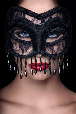 Black Mask Blue Eyes