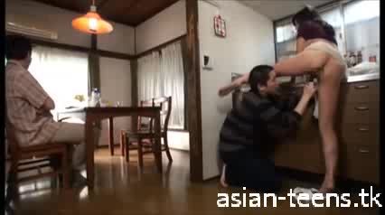 Japanese Mature fucking in the kitchen - www.asian-teens.tk -