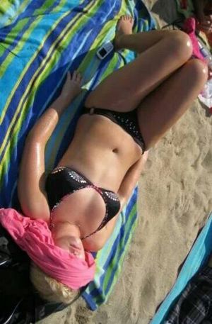 Beach Creeping on some teen.