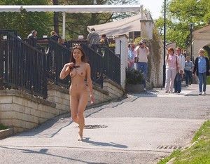 Asian girl nude in public