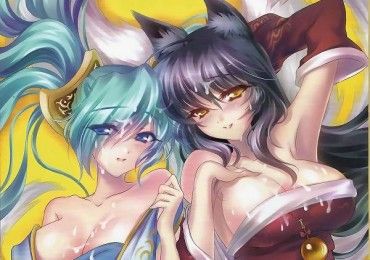 League Of Legends Hentai Doujinshi, Ahri and Sona!