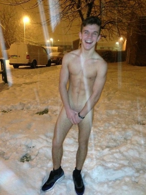 Goofing off on the snow day