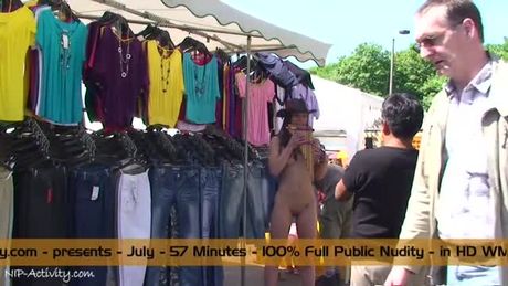 July shows her naked hot body in public