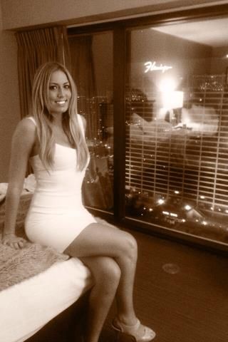 sexy babe in tight white dress