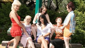 Old and Young Lesbians Party Outdoor
