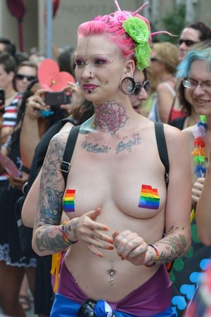 the right to be who ever you wish to be. it's not porn but it is pretty sexy.