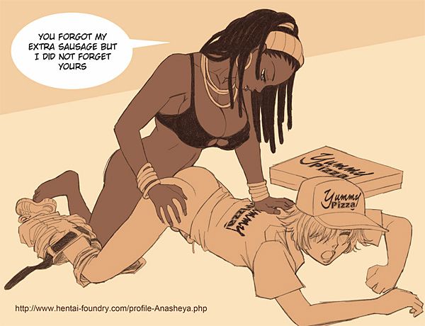 pizza delivery boy gets extra sausage