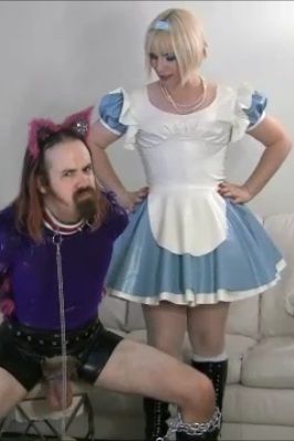 Cheshire Cat Sulks in Bondage - Mistress Alice Gets Ready to Punish Him