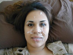 Have I covered your face with cum sufficiently Soldier? Sir yes Sir!