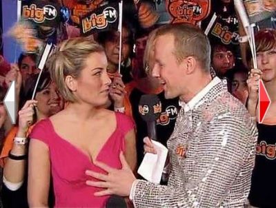 Susanka Bersin telly boob grab