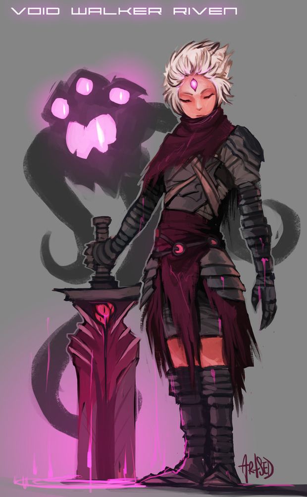 Voidwalker Riven, by Artsed, League of Legends, Riot Games