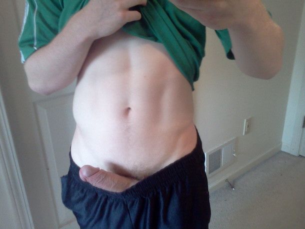 Sweaty and horny after practice