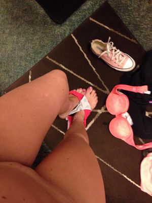 Getting ready to jump in the shower (so much pink...)