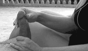 teasemedenyme:What I do once he’s fully erect, is I just gently rub My thumb in circles right under the tip of his penis, like this… You have no idea how sensitive that spot is for a man, it’s like Your clit, just incredibly sensitive. I’ll rub him like t