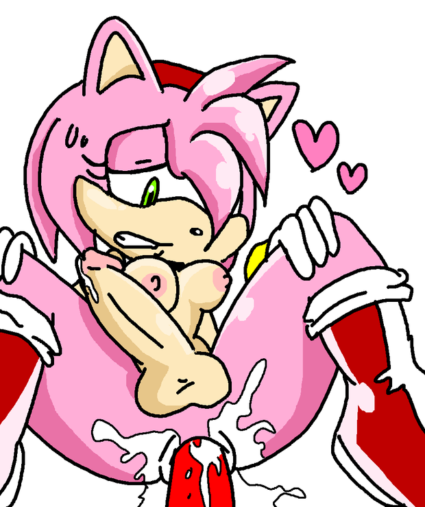 Amy the hedgehog as shemale gets analed