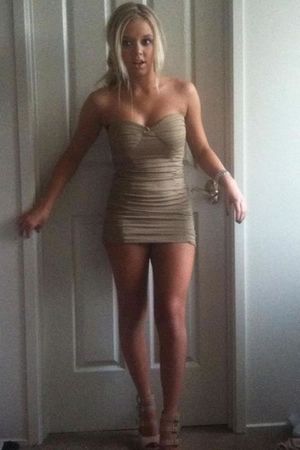 Blonde in a Ridiculously Short Dress
