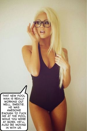 Sexy blonde with glasses