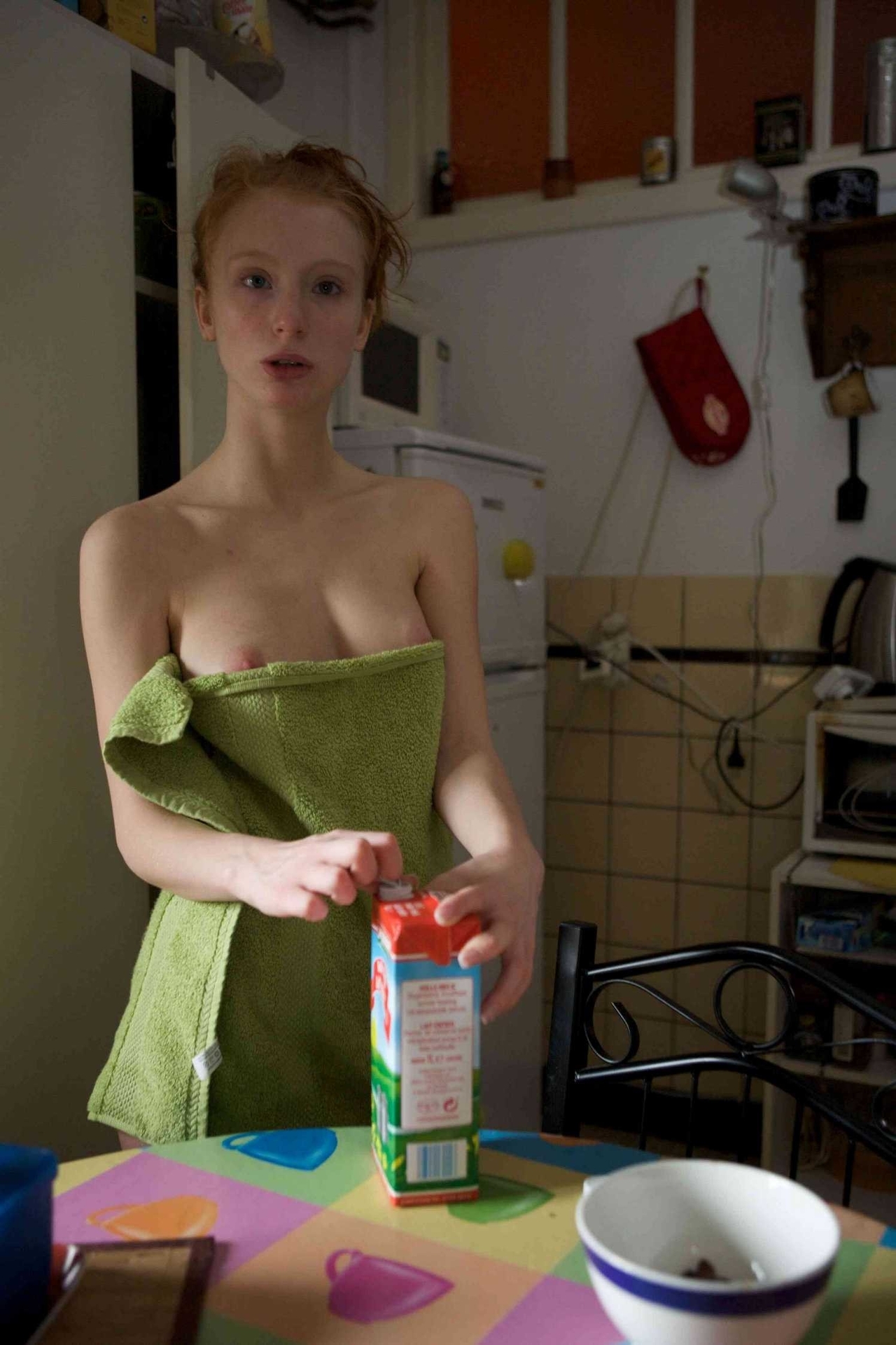 Sweetie! Your tits are showing.