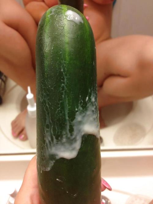 creamy grool covered cucumber