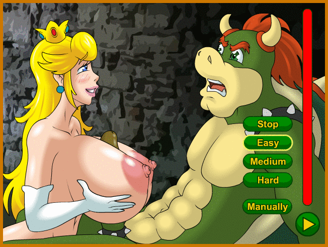 princess peach gives bowser a titjob