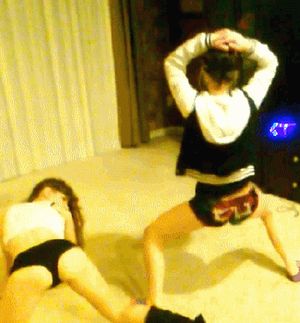 bouncing, jiggling, working, and twerking those perfect asses