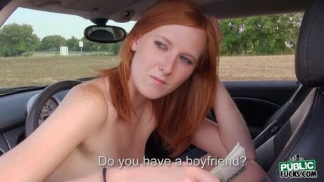 Amateur red hair Eurobabe Linda Sweet plowed with stranger