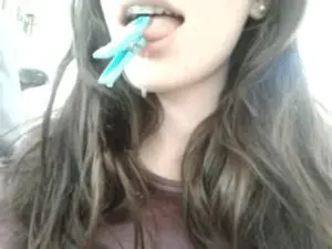 sexy drooling girl