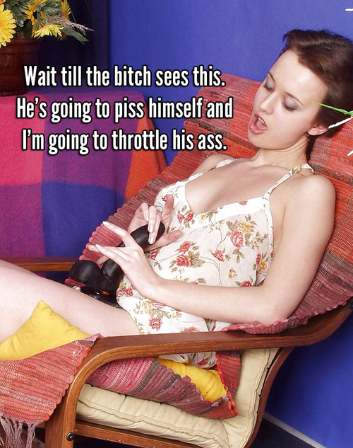 I'm going to throttle his ass with this strapon!
