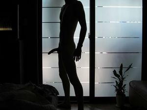 erect in silhouette