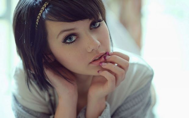 Beautiful eyes Emo teen