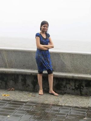 Muslim girl Fatima in juhu beach