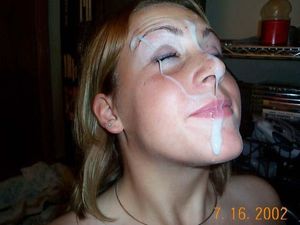 all over her face