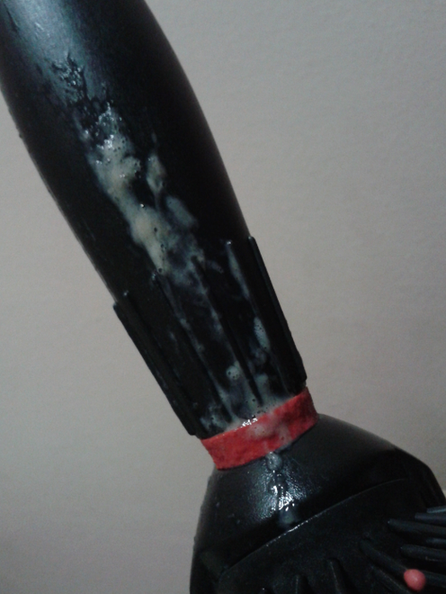 covered her hair brush in hot sticky girl cream