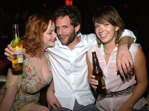 You know who he's going to take home first, she's already measuring the shlong... if the friend comes she will have some butt-licking to do