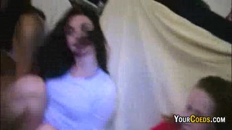 College Students Striptease Twister Party